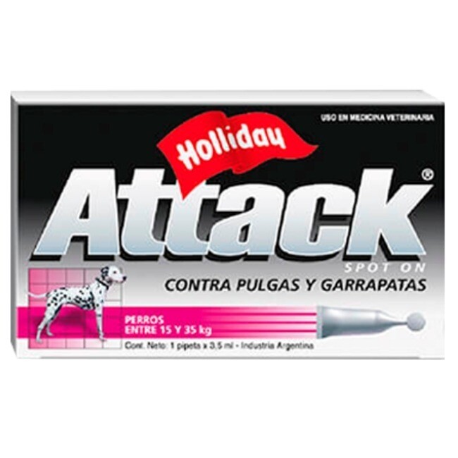 Antipulgas Attack 15 a 35 kg Para Perros