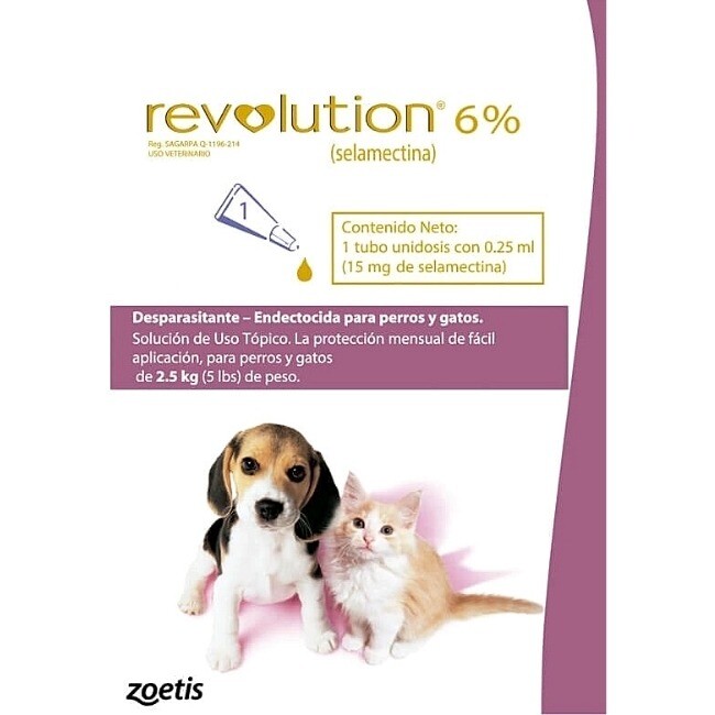 Antipulgas Revolution Rosado Para Perritos y Gatitos