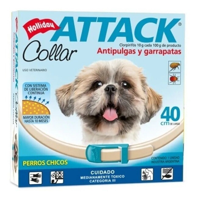 Collar Antipulgas Attack Perros y Gatos 40 cm